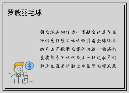 罗毅羽毛球