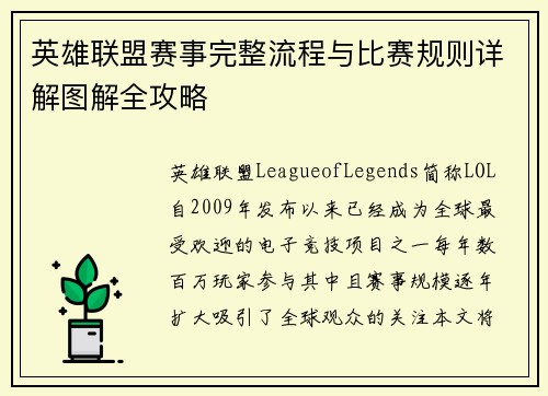 英雄联盟赛事完整流程与比赛规则详解图解全攻略